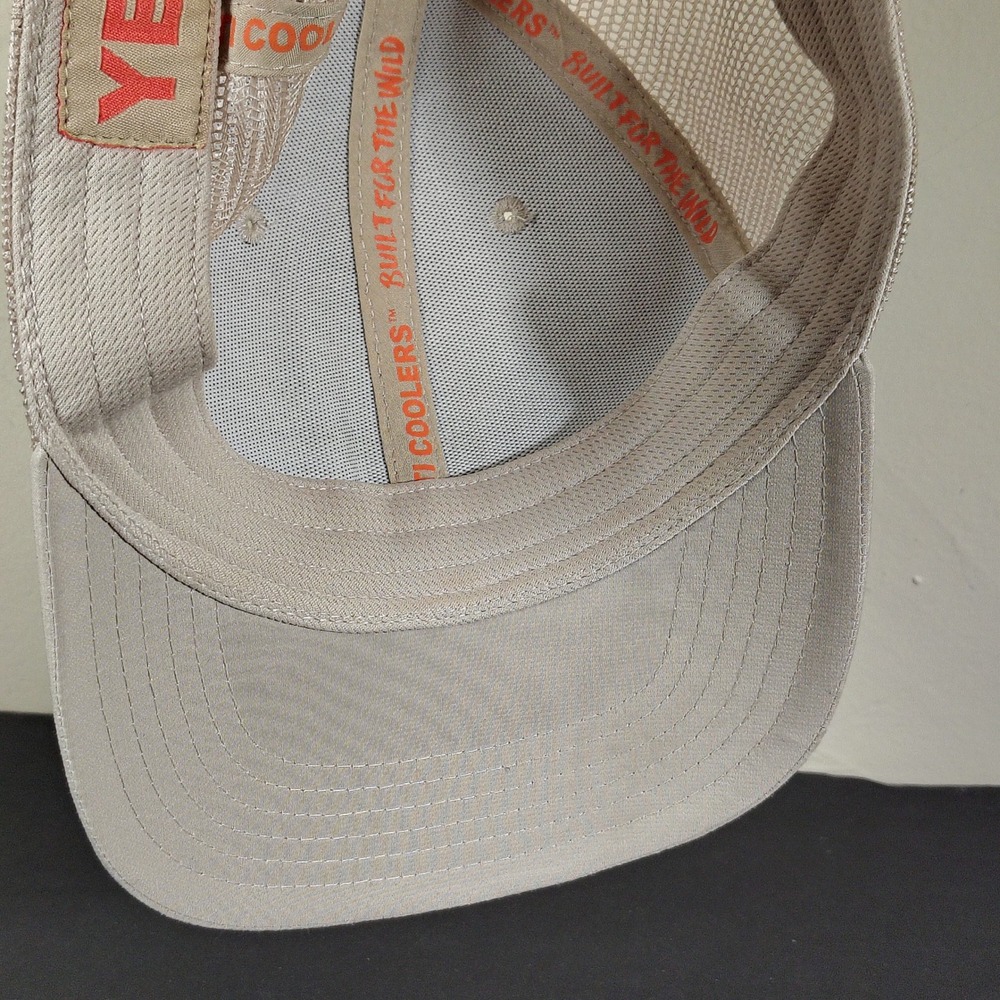 YETI Hat Cap Snapback Tan Orange Mesh Trucker Van Graphic One Size Womens - Picture 8 of 11